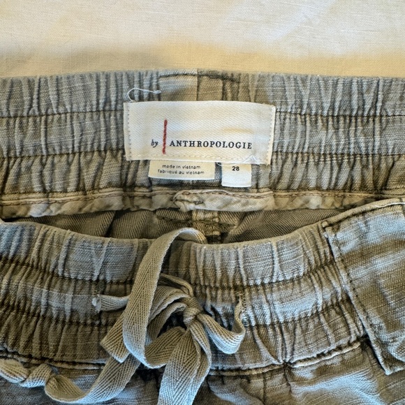 Anthropologie Khaki Green Pull On Cargo Joggers - Picture 5 of 6